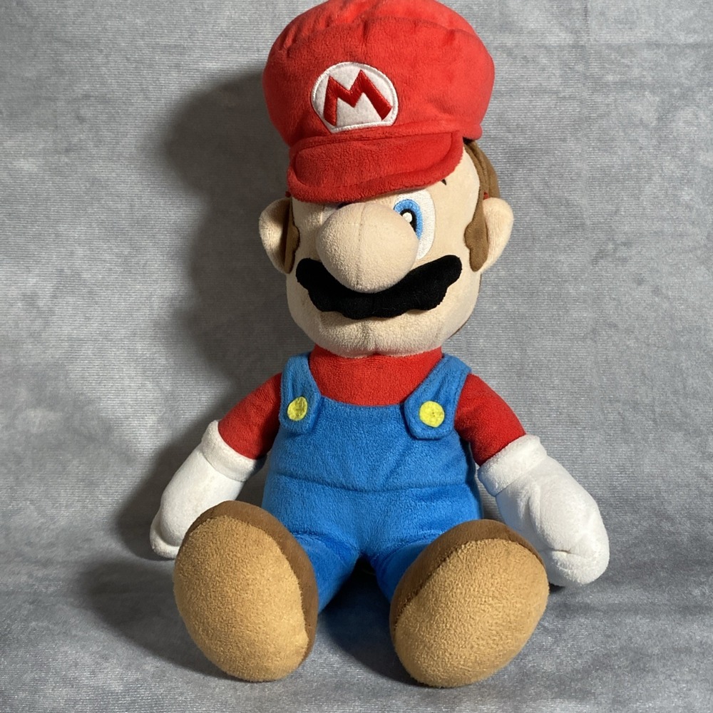 Super Mario Bros MARIO Plush Stuffed Toy Doll 2010 Nintendo 15 Inch